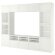 BESTA Комбінація ТВ/скляні двері, біле прозоре скло Smeviken/Ostvik, 300x42x231 см