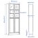 BILLY / OXBERG Книжкова шафа, пара панельних/скляних дверей, білий, 80x30x202 см