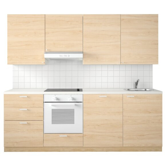 METOD Кухня, білий ясен Maximera/Askersund, 240x60x228 см