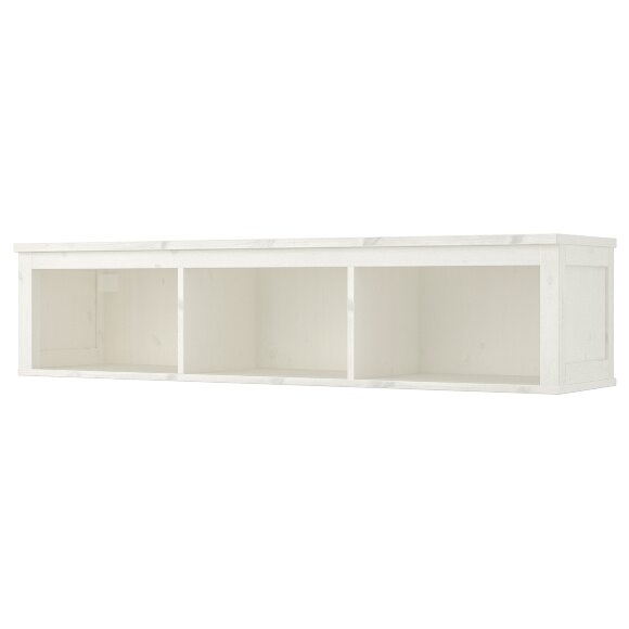 HEMNES Полиця настінна біла морилка 148х37 см