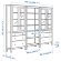 HEMNES Комбінація стелажів з дверцятами/шухлядами, біла морилка/світло-коричневий, 270x197 см