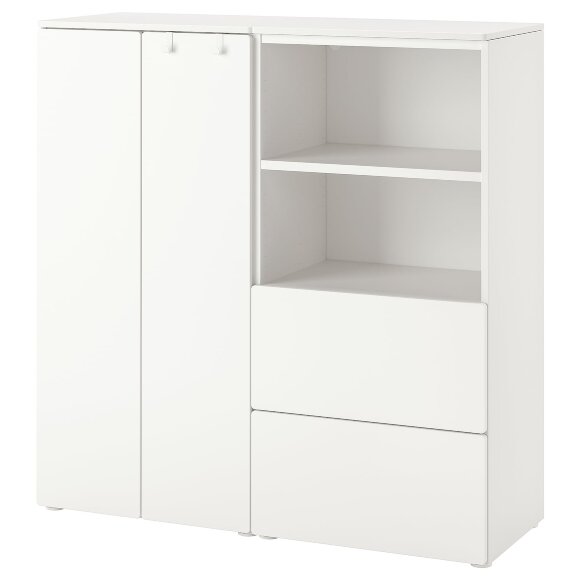 SMASTAD / PLATSA Книжкова шафа, білий/білий, 120x42x123 см
