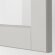 METOD Напівшафа/2 скляні двері, білий/Lerhyttan світло-сірий, 60x60 см