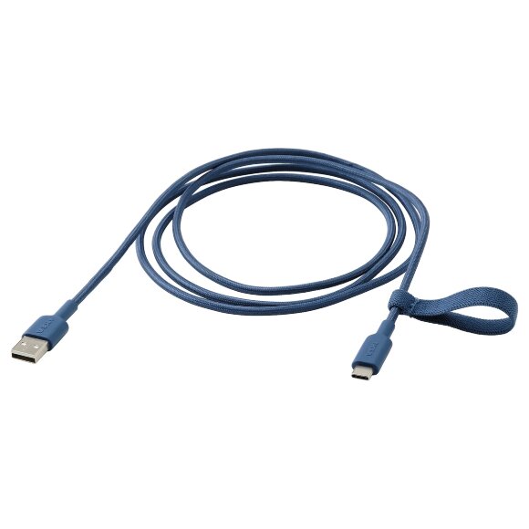 LILLHULT USB-A на USB-C, синій, 1,5 м