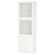 BESTA Книжкова шафа/скляні двері, білий/біле прозоре скло Lappviken, 60x42x193 см