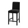 BERGMUND Барний стілець зі спинкою, чорний/Djuparp темно-сірий, 62 см