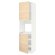 METOD Sza st island pie 2dr/pol, white/Askersund light ash pattern, 60x60x220 см