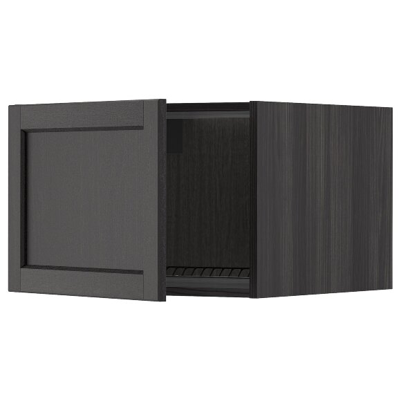 METOD Надставка для холодильника/морозильника Lerhyttan чорна/чорна морилка, 60x40 см