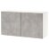 BESTA Комбінація настінних шаф, білий Kallviken/світло-сірий ефект бетону, 120x42x64 см
