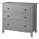 HEMNES Комод, 3 шухляди, сіра морилка, 108х96 см