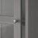 HAVSTA Розсувні скляні двері, сірий, 242x47x212 см