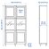 BESTA Книжкова шафа зі скляними дверцятами, ефект білого дуба Lappviken/Sindvik/Stubbarp зелений, 120x42x202 см