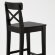 INGOLF Барний стілець зі спинкою, коричнево-чорний, 63 см