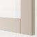 BESTA Комбінація для зберігання ТВ/скляні двері, чорно-коричневий Sindvik/Lappviken світло-сірий/бежевий, 240x42x129 см
