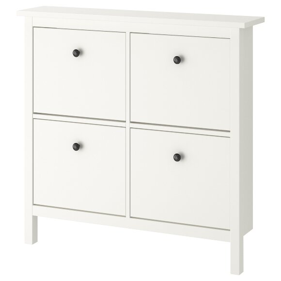 HEMNES Тумба для взуття, 4 відділення, біла, 107х22х101 см