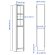 BILLY / OXBERG Книжкова шафа з панельними/скляними дверцятами, білий/скло, 40x30x202 см