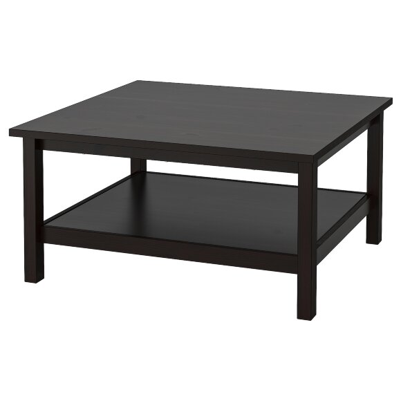 HEMNES Стіл журнальний, чорно-коричневий, 90х90 см