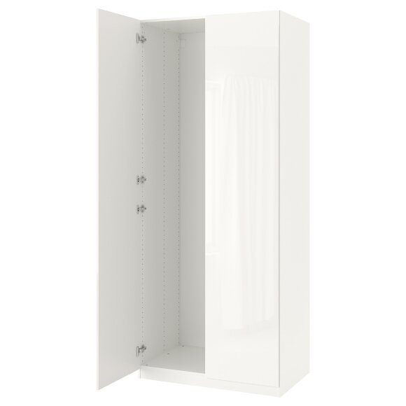 PAX / FARDAL Шафа/2 двері, білий/глянцевий/білий, 100x60x236 см