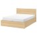 MALM Ліжко з місцем для зберігання, дубовий шпон білий, 160х200 см