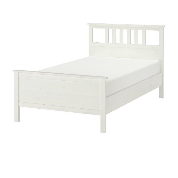 HEMNES Каркас ліжка біла морилка 120х200 см