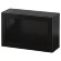 BESTA Комбінація настінних шаф, чорно-коричневий/чорно-коричневе прозоре скло Sindvik, 60x22x38 см