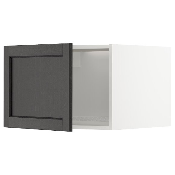 METOD Надставка для холодильника/морозильника, Lerhyttan білий/чорний, 60x40 см