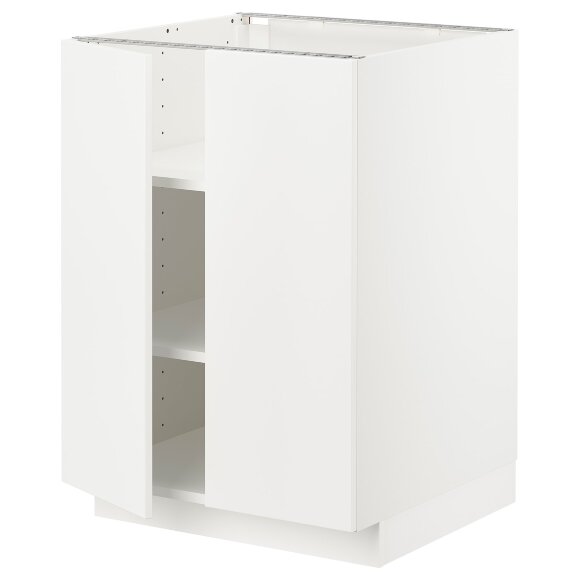 METOD Нижня шафа/полиці/2 дверцята, білий/Veddinge білий, 60x60 см